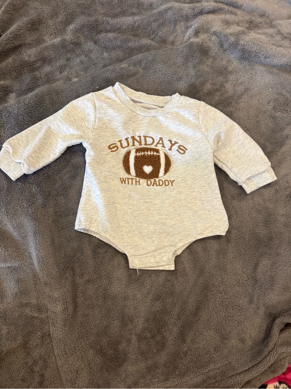 Sundays With Daddy Heather Gray Baby One-Piece Bodysuit